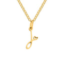 Halle Gold Initial Necklace, view 13