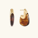 Ines Gold Resin Drop Earrings, view 3