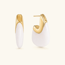 Ines Gold Resin Drop Earrings, view 7