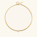 Sofia Gold Omega Choker Necklace, view 18