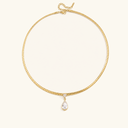 Sofia Gold Omega Choker Necklace, view 24