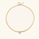 Sofia Gold Omega Choker Necklace, view 26