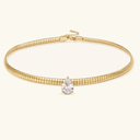Sofia Gold Omega Choker Necklace, view 31