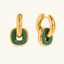 Aurelie Gold Enamel Drop Earrings, view 5