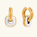 Aurelie Gold Enamel Drop Earrings, view 8