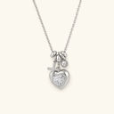 Elle Gold Heart Charm Necklace, view 10