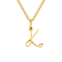 Halle Gold Initial Necklace, view 14