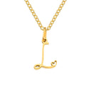 Halle Gold Initial Necklace, view 15