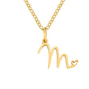 Halle Gold Initial Necklace, view 16