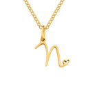 Halle Gold Initial Necklace, view 17