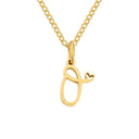 Halle Gold Initial Necklace, view 18