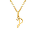 Halle Gold Initial Necklace, view 19