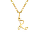 Halle Gold Initial Necklace, view 21
