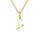 Halle Gold Initial Necklace, view 22