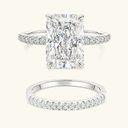 Isla Gold Radiant Bridal Ring Set, view 9