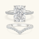 Isla Gold Radiant Bridal Ring Set, view 10