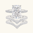 Isla Gold Radiant Bridal Ring Set, view 12