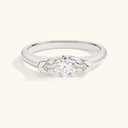 Ava Gold East West Marquise Ring, view 8