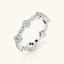 Elodie Gold Clover Stacking Ring, view 5