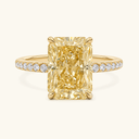 Isla Gold Radiant Solitaire Ring, view 8