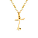 Halle Gold Initial Necklace, view 23