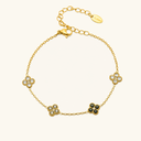 Mae Gold Clover Bracelet, view 7