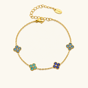 Mae Gold Clover Bracelet, view 9