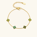 Mae Gold Clover Bracelet, view 10