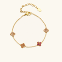 Mae Gold Clover Bracelet, view 6