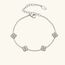 Mae Gold Clover Bracelet, view 11