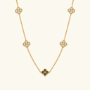 Mae Gold Clover Station Necklace, view 7