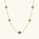 Mae Gold Clover Station Necklace, view 9