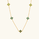 Mae Gold Clover Station Necklace, view 10