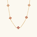 Mae Gold Clover Station Necklace, view 6