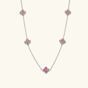 Mae Gold Clover Station Necklace, view 12
