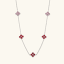 Mae Gold Clover Station Necklace, view 14