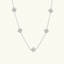 Mae Gold Clover Station Necklace, view 11