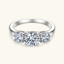 Lucia Gold Three Stone Ring Set, view 13