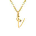 Halle Gold Initial Necklace, view 25