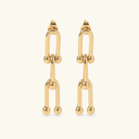 Noa Gold Link Drop Earrings in 18k gold plated stainless steel
