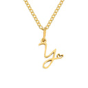 Halle Gold Initial Necklace, view 28