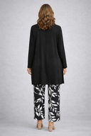 Aleta black three piece set with botanical print trousers, view 2