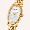 Fiona Vintage Mother-of-Pearl Gold Watch for Women, view 4