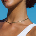 Laurel Slinky Chain Choker Necklace, view 3
