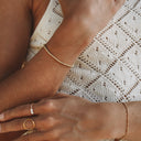 Fallon Dainty Beaded Chain Bracelet, view 12