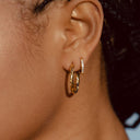 Lucinda Tiny Cubic Zirconia Hoop Earrings, view 10