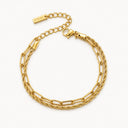 Imelda Mixed Chain Layered Bracelet, view 2