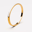 Anastasia Gold Bangle with White Enamel, view 5