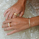 Joelle Flat Herringbone Chain Bracelet, view 4
