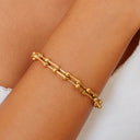 Claudia Bold Link Chain Bracelet with White Zircon